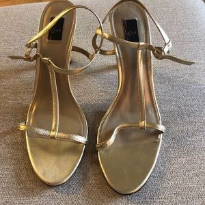 Gold Strappy Heel Sandals